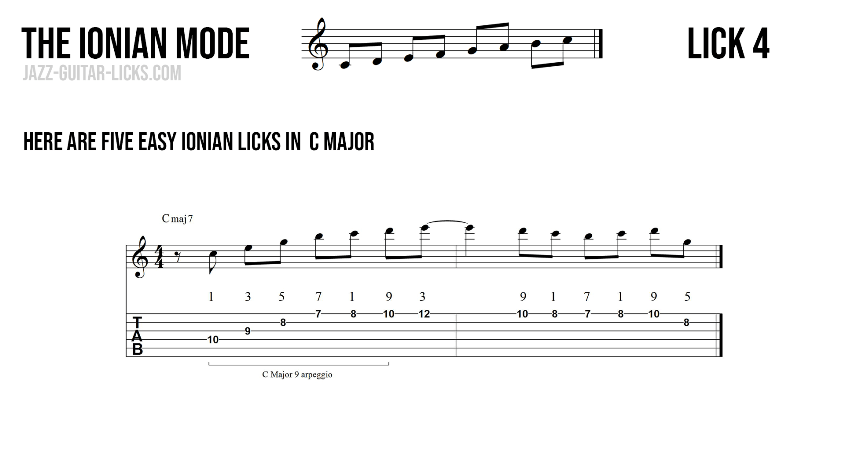 Major guitar lick4