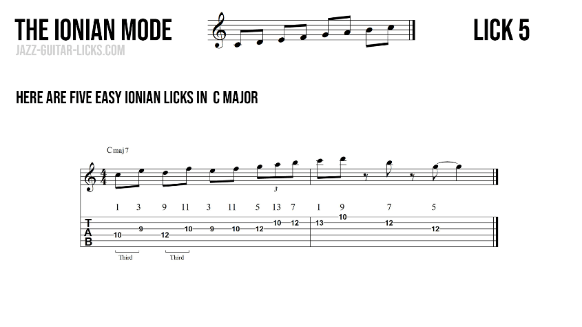 Major guitar lick5