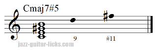 Major seventh sharp five chord extensions