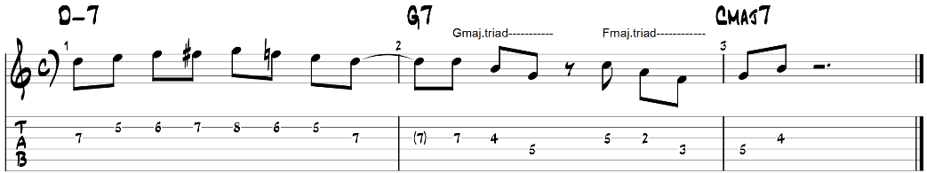 Major triad pairs guitar exercise 1