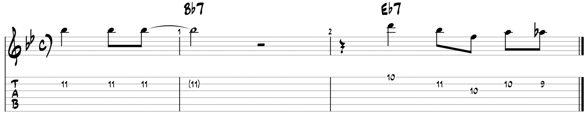 Miles davis blues guitar lick