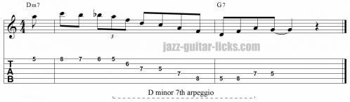 Minor 7th arpeggio lick 2