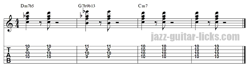 Jazz Chord Progression Chart