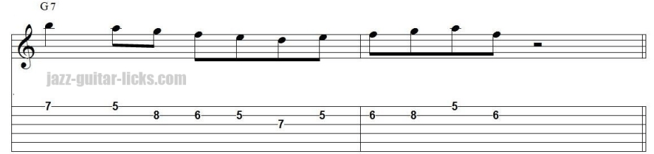 Mixolydian guitar exercise
