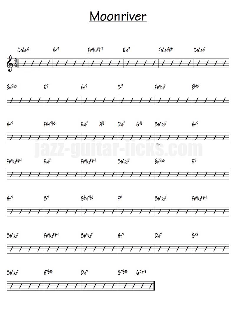 Moon River Chord Chart