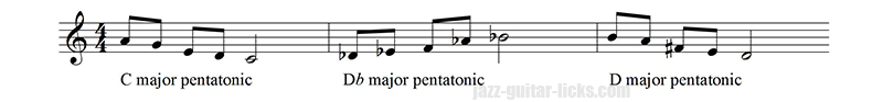 Pentatonic scale down up