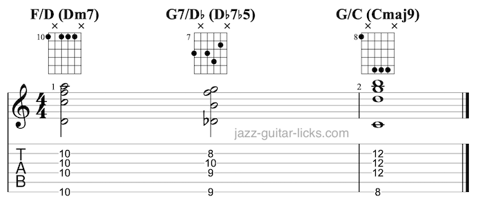 Slash chords 2 5 1 for guitar