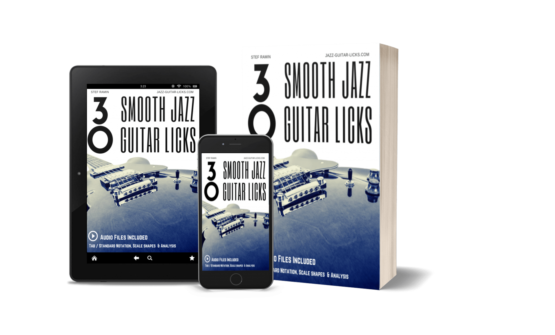 Smooth Jazz Guitar Solos - PDF Method With Tabs, and Audio