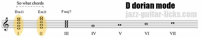 So what chords and dorian mode