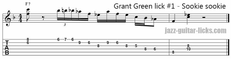 Sookie sookie grant green guitar lick 1