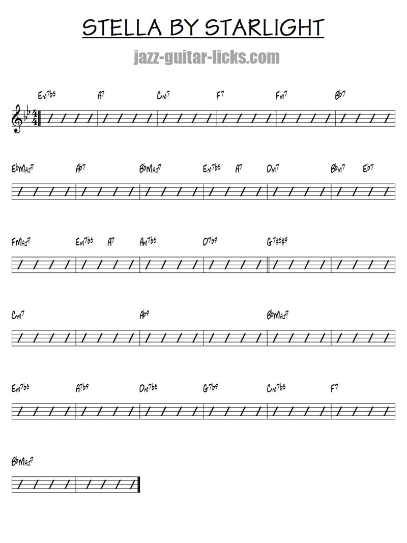 Stella by starlight jazz chords