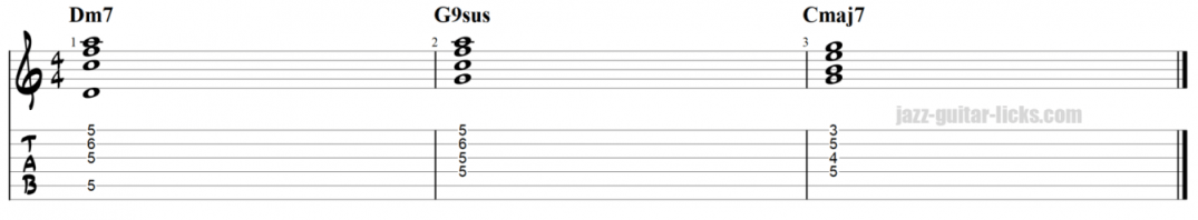 Suspended chords over 2 5 1 progression 2