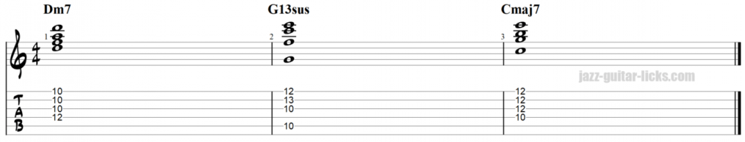 Suspended chords over 2 5 1 progression 3