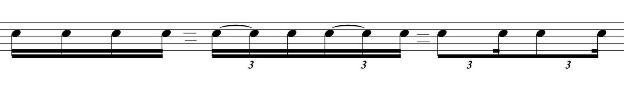 Swing sixteenth notes