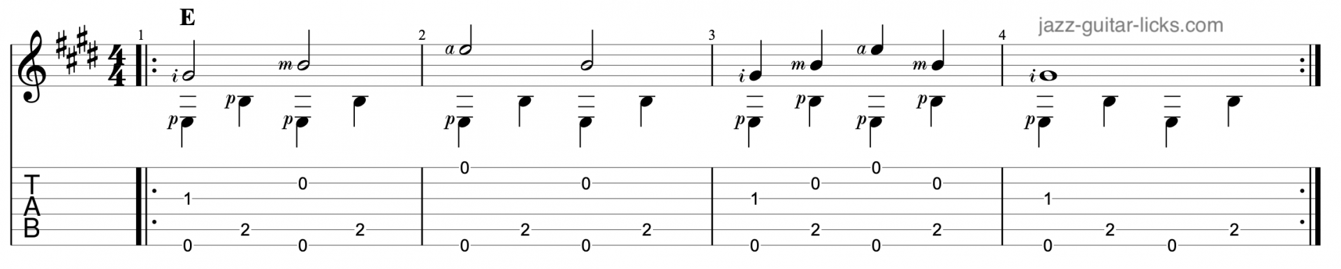 fingerstyle guitar exercise 2