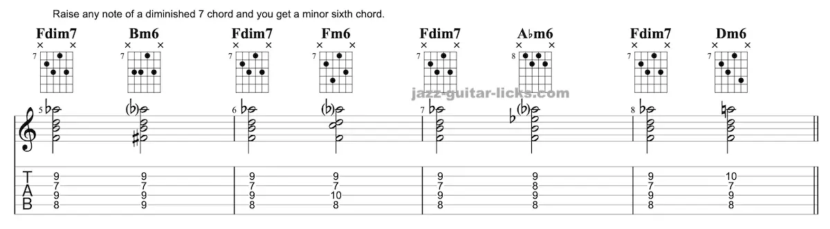 Transforming the diminished chord barry harris guitar lesson 1