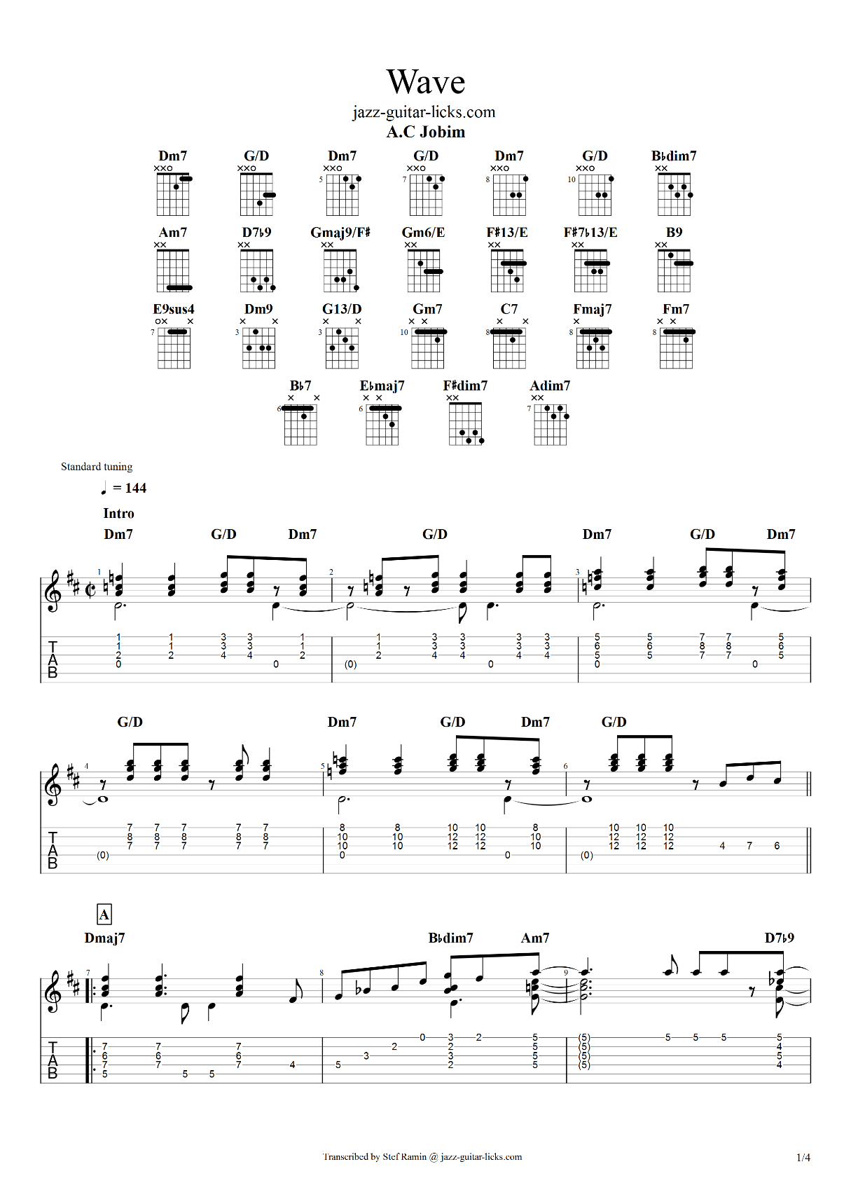 Wave Jobim Chart