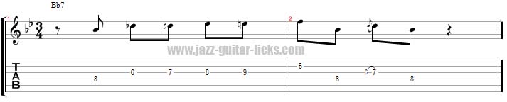 Wes montgomery dominant jazz guitar lick 1