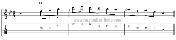 Wes montgomery dominant licks 3 page